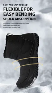 Macro detail of flexible non-slip rubber sole showing scientific 1/3 folding for winter boots