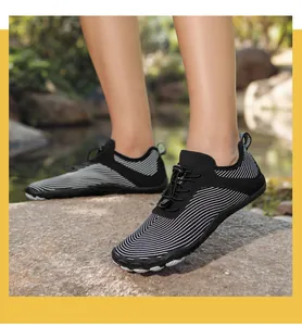 Outdoor quick-dry water shoes with five-toe protection and non-slip sole for hiking