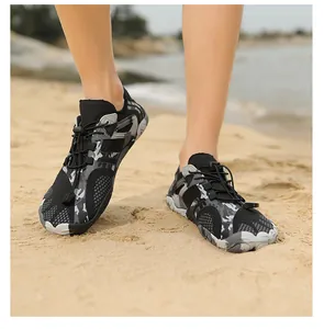 Chaussures d'eau de camouflage avec maille séchage rapide et semelle antidérapante plage