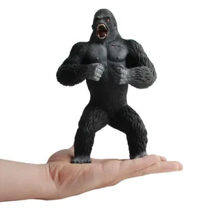 Action figure realistica del gorilla King Kong con dettagli di pelliccia ed espressione