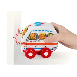 Zachte pluche speelgoedambulance met wielen en duurzaam schokbestendig ontwerp voor baby's