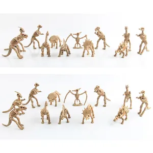 Set di 12 fossili in miniatura di scheletri di dinosauri, inclusi T-Rex e Triceratops