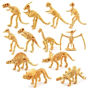 Simulierte Dinosaurier Skelett Fossilien Modelle Kunststoff Pädagogisches Archäologie Wissenschaft Spielzeug Desktop Dekoration
