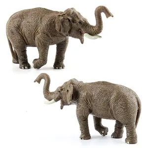Simulation African Elephant Model Realistic Solid PVC Animal Figure Wild Wildlife Elephant Toy For Kids Education Home Decor Ornament