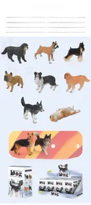 Detailed chart showing PVC dog figurines including Labrador, Boxer and Golden Retriever models