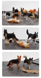 Detailed PVC dog figurines set showing realistic fur textures and diverse breeds