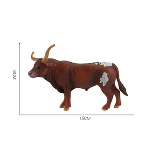 Ρεαλιστικό μοντέλο ταύρου Texas Longhorn, 15cm χειροποίητο εκπαιδευτικό παιχνίδι ζώου