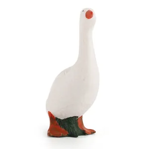 Figurine d'oie blanche réaliste pour micro-paysage et décoration de jardin bonsaï