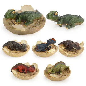 Realistisch Dinosaurus Ei Uitkomen Model PVC Simulatie Baby Dinosaurus Figuur Voor Kinderen Jongens Desktop Decor Educatief Speelgoed
