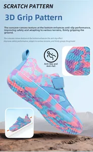 Détail de la semelle antidérapante en caoutchouc pour chaussures pieds nus enfant