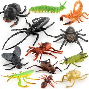 Realistisches 12-teiliges Insekten-Modellset mit Spinne, Skorpion und Käfer für Kinder-Bildung