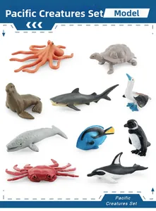Detailed collection of 10 realistic Pacific marine animal figures for ocean education
