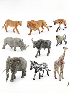 Detailed 9-piece South African wildlife animal model set with realistic skin textures