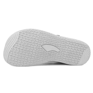 Detailed view of lightweight rubber outsole with triangular anti-slip texture for baby shoes