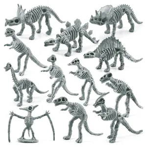 Simulation Mini Dinosaur Skeleton Models Realistic Fossil Dinosaur Bone Toys For Kids Science Educational Decoration