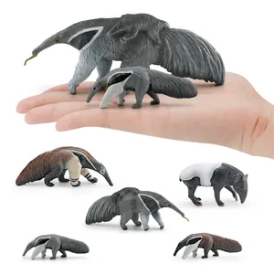 Set di figurine realistiche di formichieri con trame di peli dettagliate per bambini