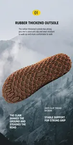 Thickened rubber outsole with deep non-slip traction pattern for winter snow boots