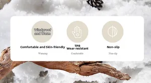 Détails de bottes de neige chaudes montrant la protection contre le vent et la semelle TPR