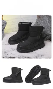 Détails de bottes de neige pour enfants avec tige en nylon matelassé et semelle antiglisse