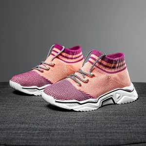 Sneakers a calzino per bambini leggere e traspiranti con suola in gomma antiscivolo