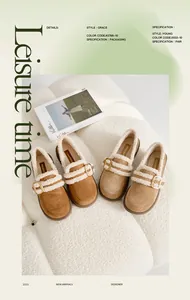 Detailansicht der Winter-Plateau-Loafer mit Kunstfelleinsatz und Wildleder-Optik