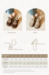 Detailed size chart for platform winter fur shoes with foot measurement instructions