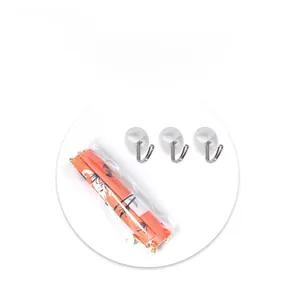 Halloween plaid door banner set packaged with three adhesive metal hanging hooks