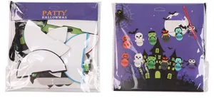 Détails du kit de bannière Halloween avec fantôme et citrouille en emballage de vente