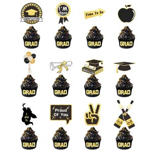 Graduation Cake Toppers Cardstock Graduation Cap Scroll Balloon Congratulations Graduation Party Decor Graduation Celebration Decorations