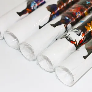 Détail de stickers d'Halloween en PVC roulés sous emballage plastique individuel professionnel