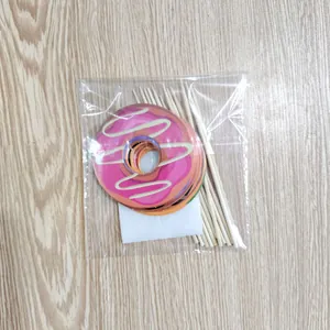 Kit de decoración de pasteles de donuts DIY con tarjetas, palitos y puntos adhesivos