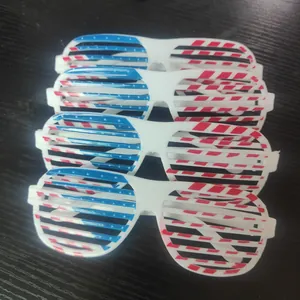 Lunettes Volet Drapeau Américain Pour Jour De L'Indépendance Accessoires De Fête Patriotique Déguisement 4 Juillet Accessoires Photo