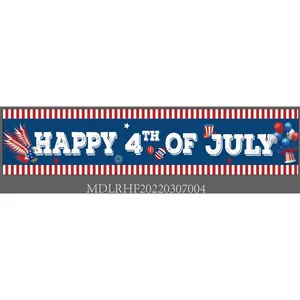 USA Independence Day yard banner with Happy 4th of July text and patriotic eagle icons