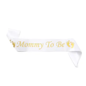 Mommy To Be Sash Satin Ribbon For Baby Shower Party Celebration Shoulder Strap Daddy To Be Mummy To Be Decorative Props