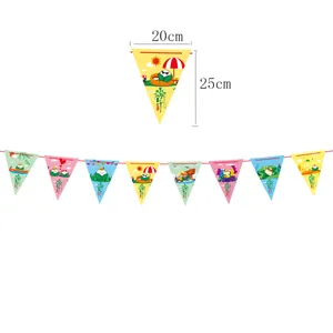 Detail of Dragon Boat Festival banner featuring cartoon Zongzi and 20x25cm size specs