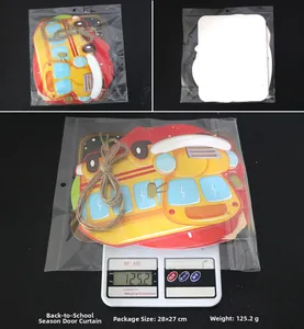 Packaging dimensions and weight of school bus back to school door banner decoration