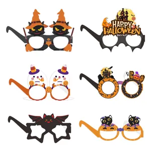 Σετ 6 χάρτινα γυαλιά για το Halloween με σχέδια κολοκύθας νυχτερίδας και φαντάσματος