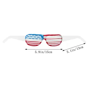 Lunettes à volets drapeau américain pour décoration de fête et accessoires photo