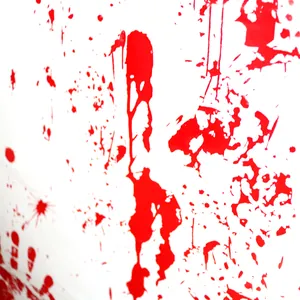 Halloween blood splatter tablecloth with realistic handprints for haunted house party decor