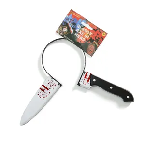 Halloween bloody axe headband for horror prank party costume and zombie cosplay decor