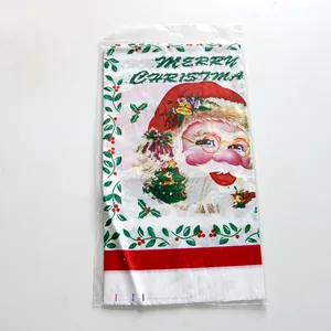 Detail van de kerstverpakking van PE met een kerstman-cartoon en Merry Christmas-opdruk