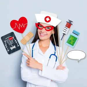 Accessoires de photobooth pour infirmières et médecins pour fête de remise des diplômes