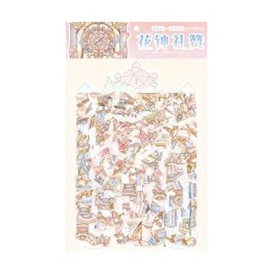 Empire Past-serie DIY-puzzelsticker set met bloemenklok en vintage motieven