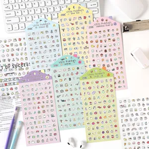 Cartoon Little Pudding Daily DIY Decorative Stickers Cute PET Synthetic Paper Illustration For Diary Journal Phone Case