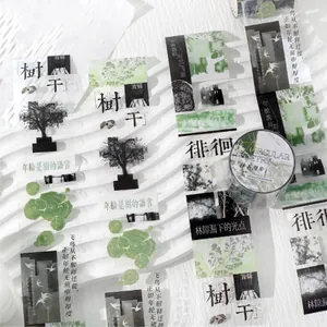 Set di nastri PET a tema foresta e uccelli per decorazioni scrapbooking fai da te