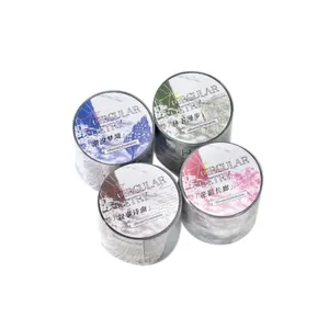 Set di 4 nastri PET con testo minimalista e motivi artistici per decorazioni fai-da-te