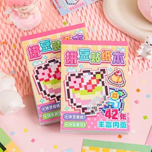 DIY Pixel Art Mozaïek Stickerboek Educatief Puzzel Speelgoed Voor Kinderen Meisjes Handgemaakte Ambachtelijke Stressverlichting Briefpapier Cadeau