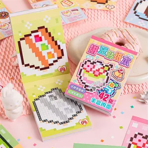 DIY pixel art stickerboek met 42 pagina's creatieve kleurrijke patronen voor kids