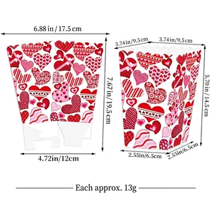 Valentine Love Heart Popcorn Boxes for Wedding Decor and Party Food Packaging