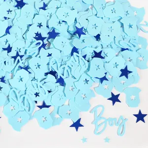 Gender Reveal Party Confetti Baby Shower Paper Table Scatters With Stars And Baby Onesie Shapes For Birthday Decorations